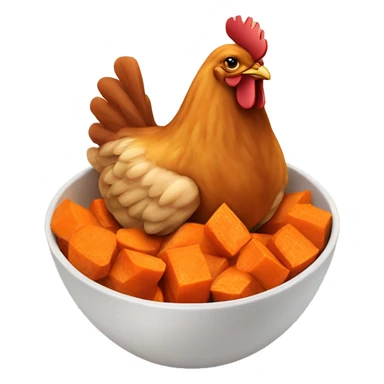 chicken chunk with sweet potatoes bowl sticker