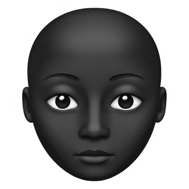 Minimalist flat vector icon, iOS style, thin black outline on a white background. Human silhouette. Black, completely monochrome, matte. Impersonal, no eye sockets, no hair. sticker