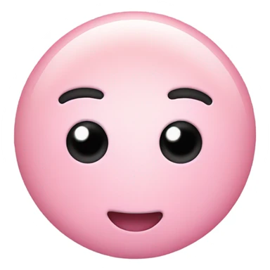 Light pink smiley with little bows on head and eyelashes  sticker