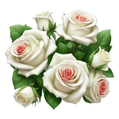 Big white and red rose bouquet  sticker