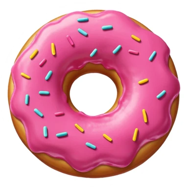 donut rosa liso sem granulado sticker