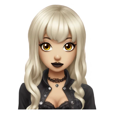 hime gyaru girl, goth vampire sticker