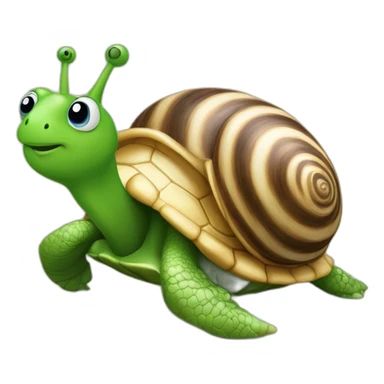 Escargot sur une tortue  sticker