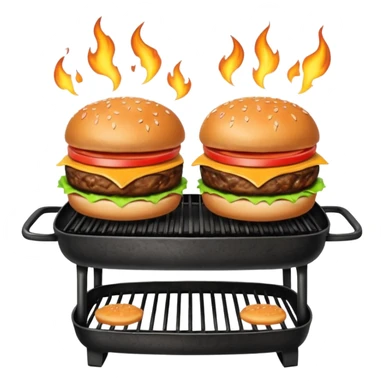 grilling burgers sticker