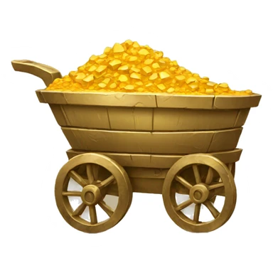 gold mine cart sticker