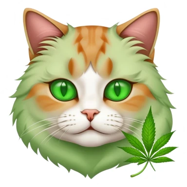cat smoking weed sticker