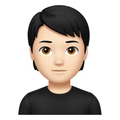 A roblox Avatar whit sleek hair and black shirt  sticker