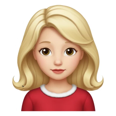 Mom Noel chrtismas hair blonde long sticker