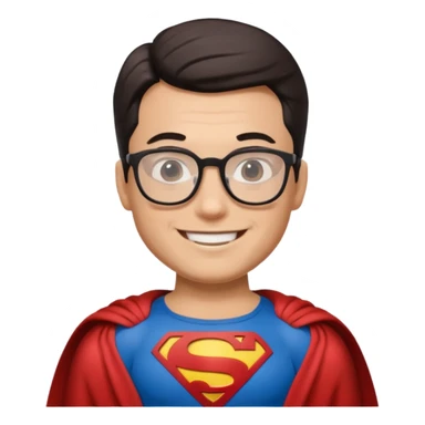 Superman with glasses sticker