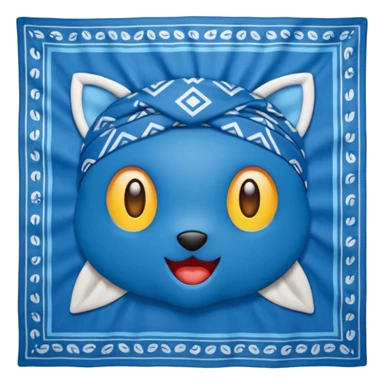 Blue Moji bandana sticker
