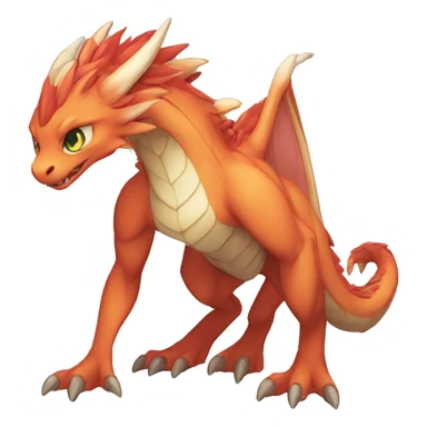 Anthro Sona Fakemon Dragon Full Body sticker