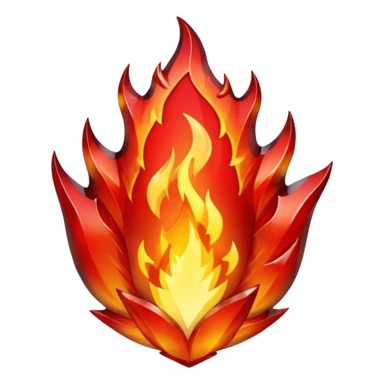 Red flaming crystal with a $ carved into the center of the crystal. sticker