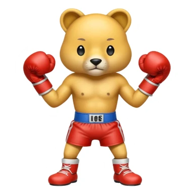 Animal with boxing gloves full body sticker