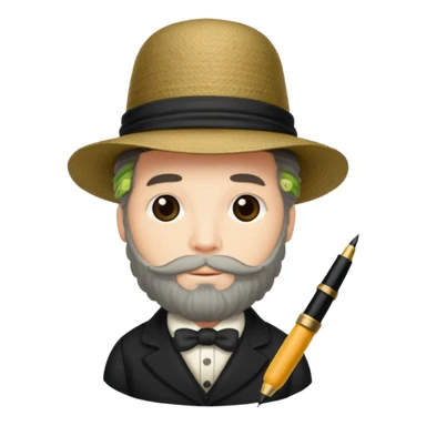 Herman .melville as a silk worm. sticker