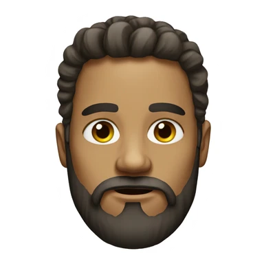 realistic male portrait with beard and locks sticker