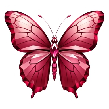 burgundy 56-carat diamond shaped as butterfly sticker