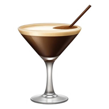 espresso martini with foam and no straw sticker