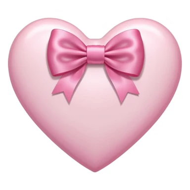 A White Heart with a pink bow around it sticker