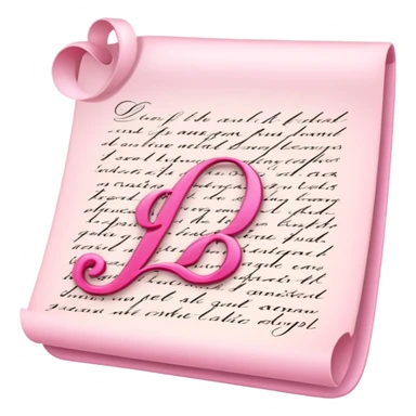 Pink romantic letter sticker