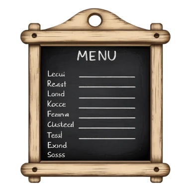Menu board sticker