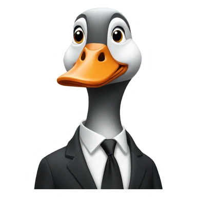 Goose with suit tie sticker