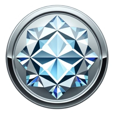 Diamond coin sticker