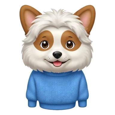 dog wearing a sweater  sticker