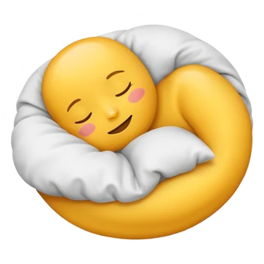 Yellow emoji napping  sticker