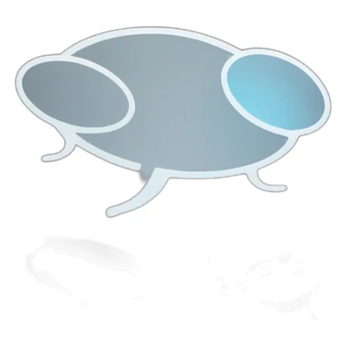 3 speech bubbles that are directed in the came direction sticker