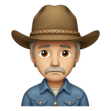 Sad cowboy sticker