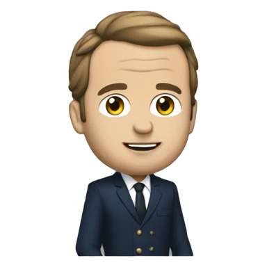 Macron qui parle au rappeur Ninho sticker