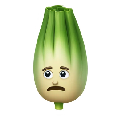 Sad leek sticker