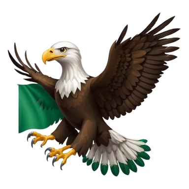 Eagle with Nigerian flag  sticker