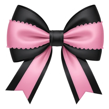 BLACKPINK-inspired gothic bow , no hearts, black and pink, cute,  sticker