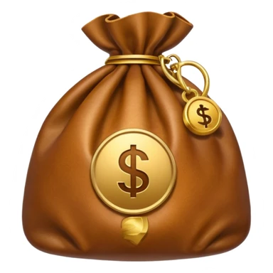 a moneybag with a handshake sign to symbolize a donation sticker