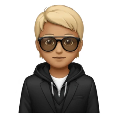 hoodie, sunglasses, suit sticker