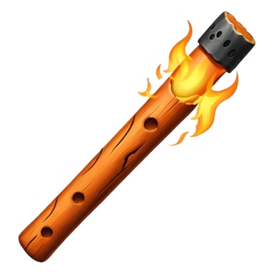 wood fire stick  sticker