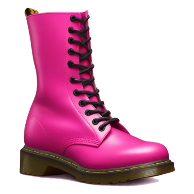 Realistic pair of hot pink Dr.Martens combat boots isolated.  sticker