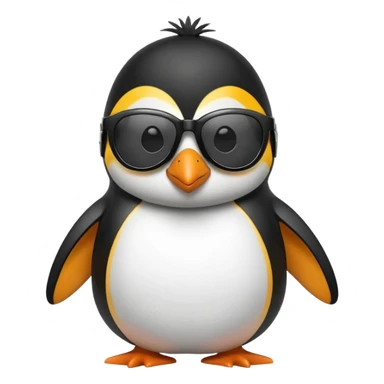 Penguin wearing shades and looking cool sticker