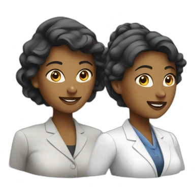 two white business women talking sticker