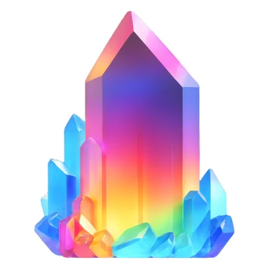 rainbow aura quartz crystal sticker