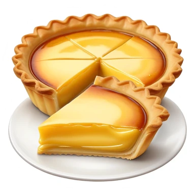 Gentle colored Hong Kong egg tart dessert sticker