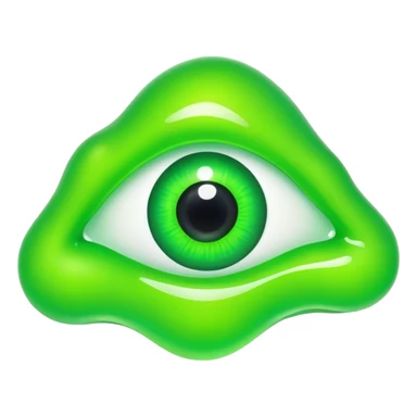 gummy neon melted eye sticker