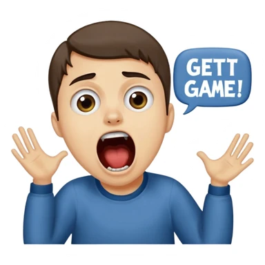 Painting that says "Get out of my game!!" sticker