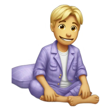 CARA DE DINOSAURIO TIERNO CON PIJAMA sticker