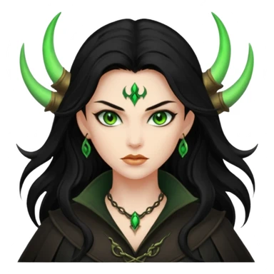 world of warcraft female demon hunter with green eyes sticker