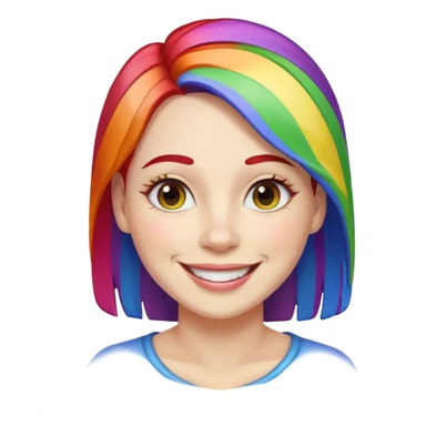 White lesbian rainbow coloured skin sticker