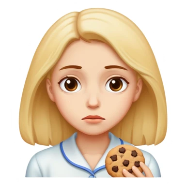 woman waiting hungry and sad  for cookie to be ready sticker