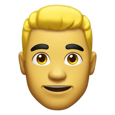 body builder with yellow skin and black hair  sticker