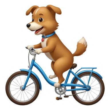 Dog on a bike sticker